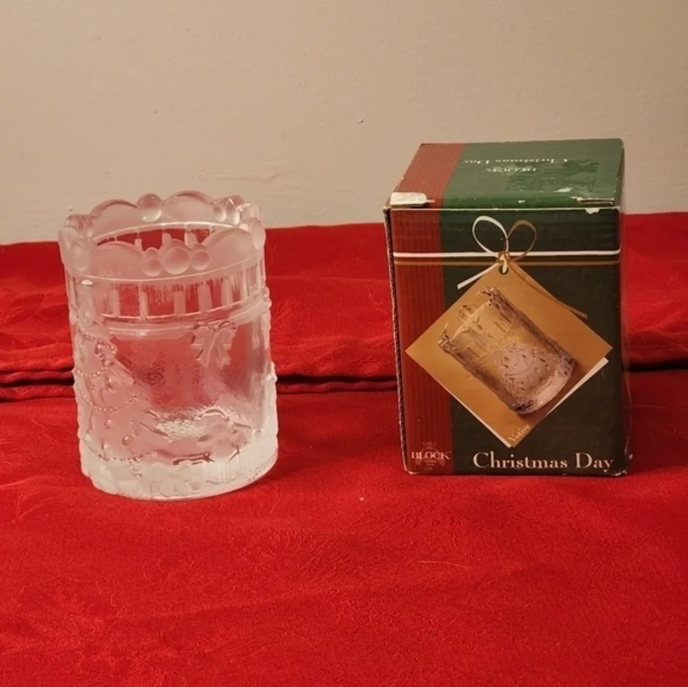 Votive Block Crystal Christmas Day‎ Candle Holder
